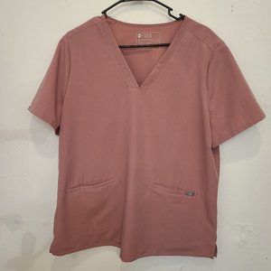 Figs Casma Scrub Top in Mineral Mauve